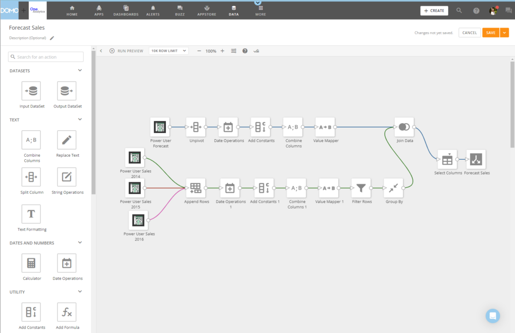 Domo's Magic ETL Interface