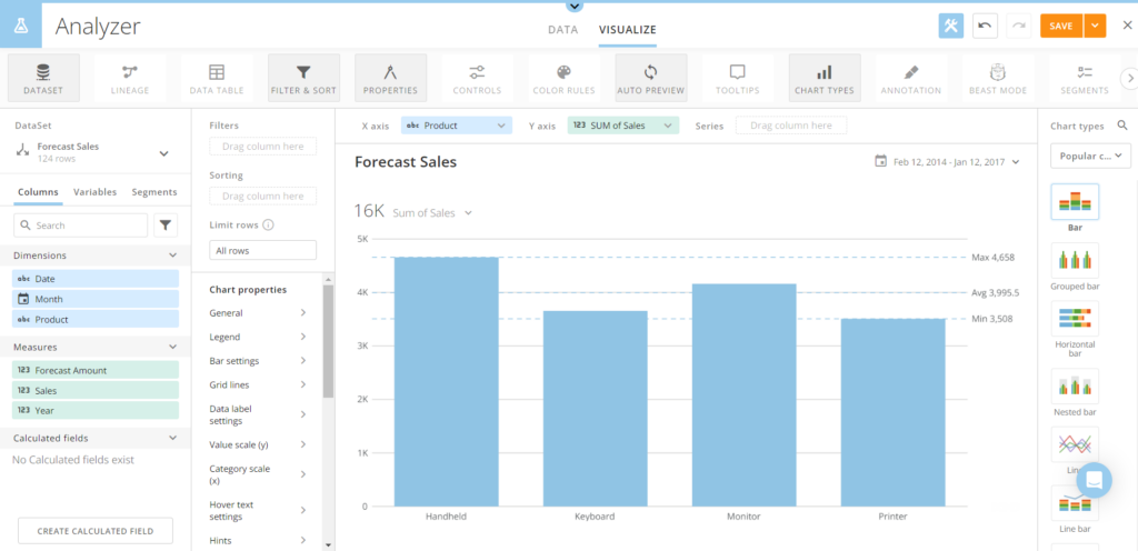 Domo's Analyzer Interface